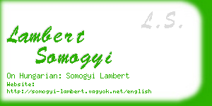 lambert somogyi business card